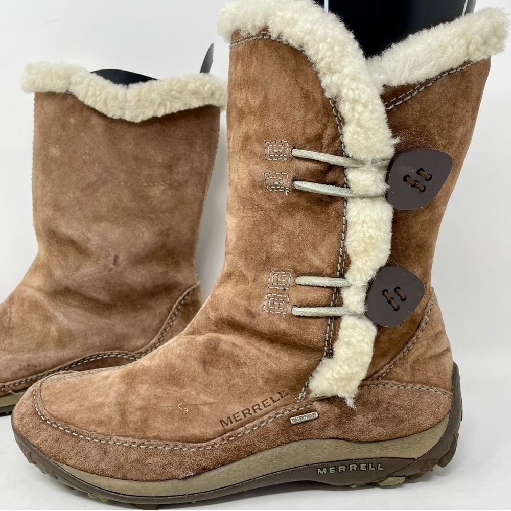 Merrell Women's Tan Suede Winter Boots